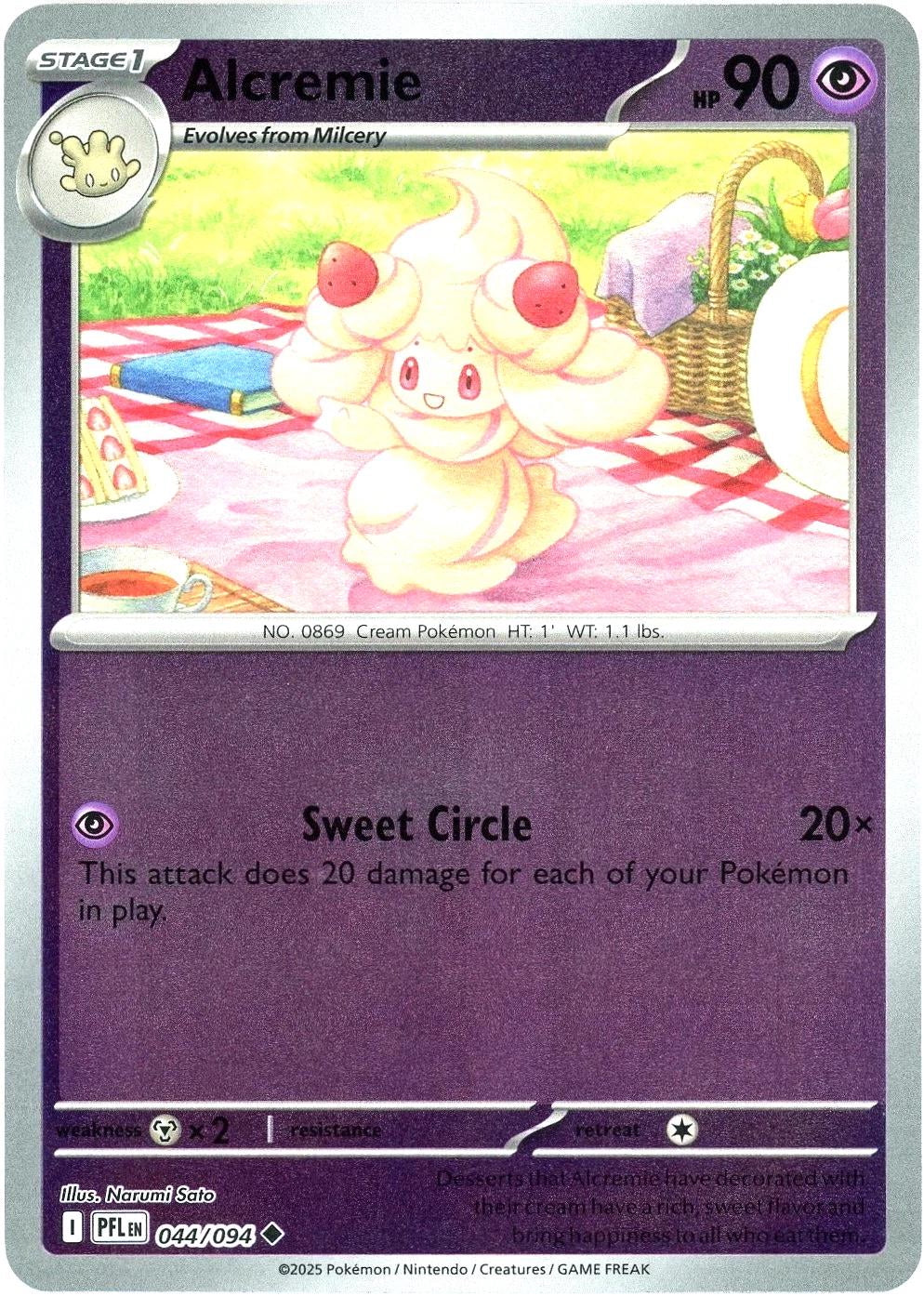 Phantasmal Flames Alcremie #044/94 Reverse Holo